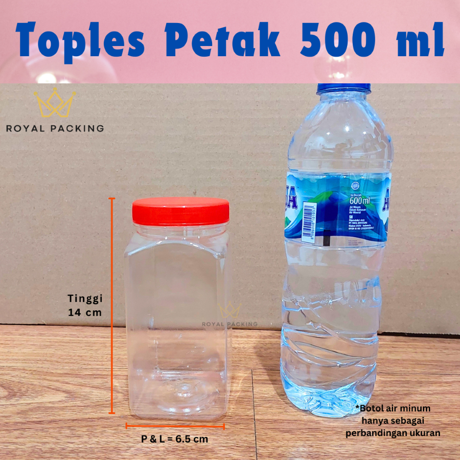 [RP] TOPLES PETAK 500 ML / TOPLES BOTOL PLASTIK 500ML IKAN CUPANG / TOPLES PETAK SILINDER 500 ML