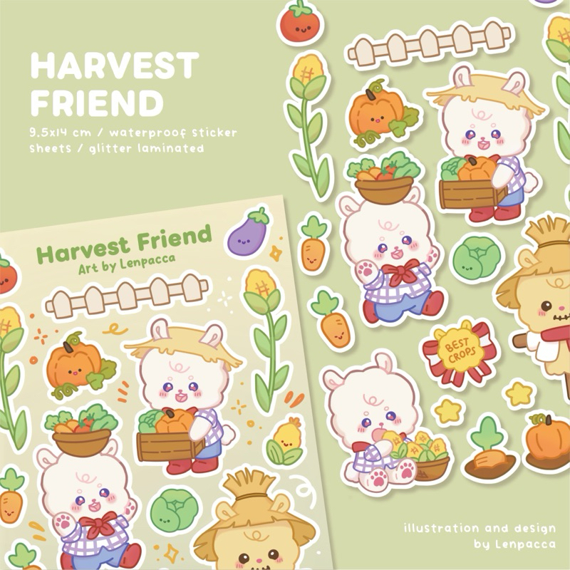 

Harvest Friend (Sticker Sheets) | Art by Lenpacca