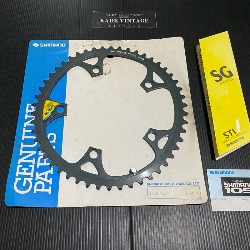 Chainring Shimano Biopace 50 T BCD 130 oval - Via Japan seri 105