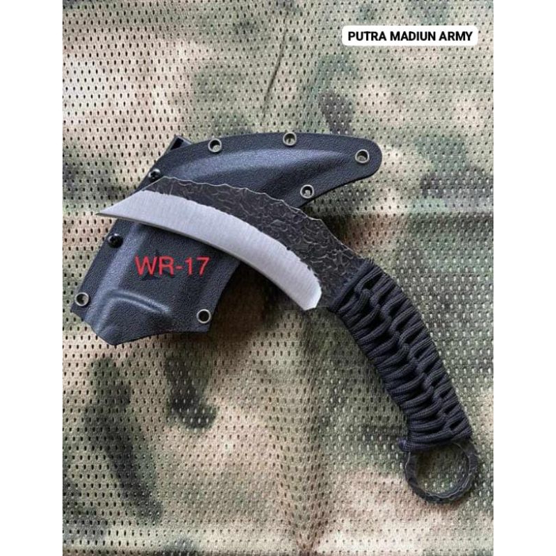 Pisau Tactical Kydex WR 17 / Pisau Carambit WR / Pisau WR Tactical Outdoor