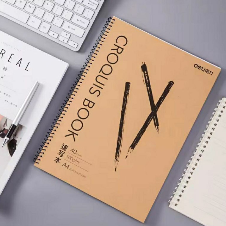 

Super Quality Sketch Book Croquis Book Buku Sketsa For drawing Peralatan Menggambarmelukis Sampul Coklat