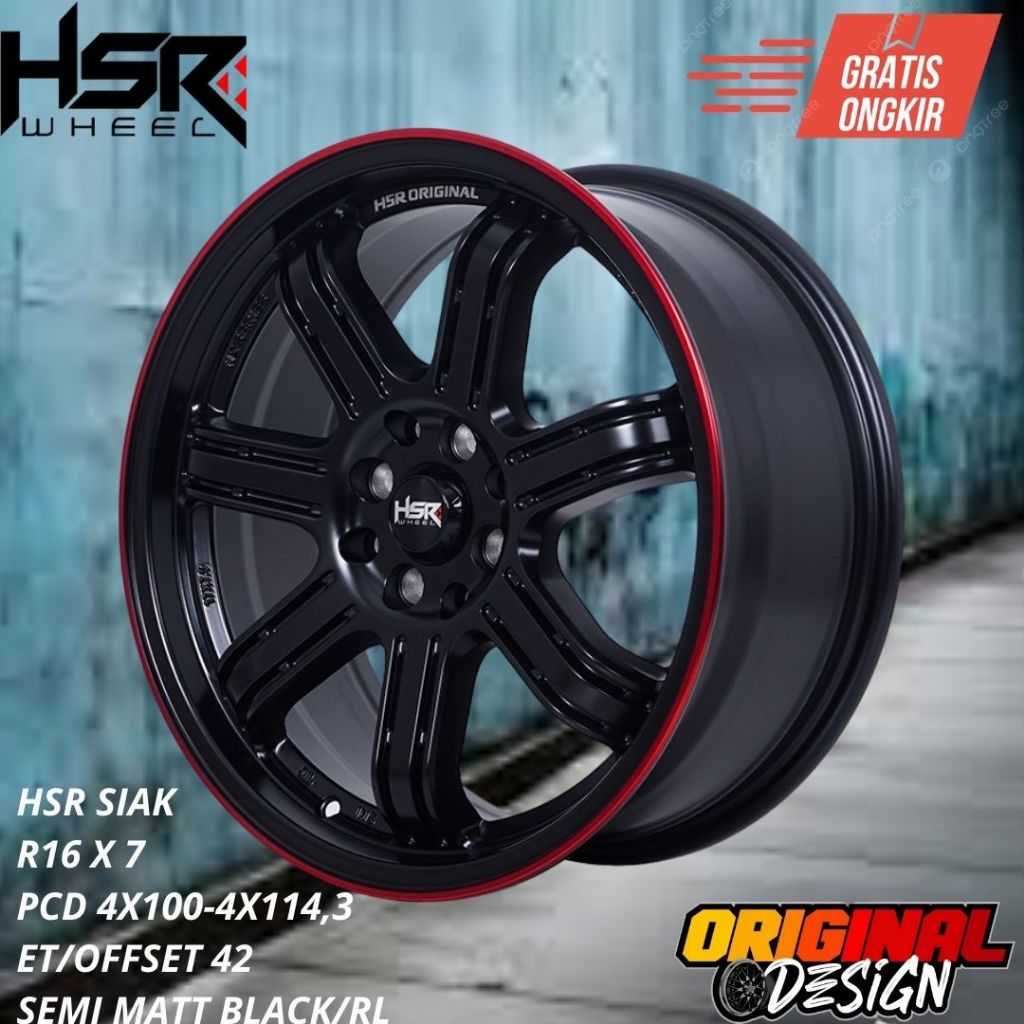 Velg mobil ring 16 Pelek HSR SIAK R16 untuk AVANZA , GRAND LIVINA , MOBILIO , SIRION