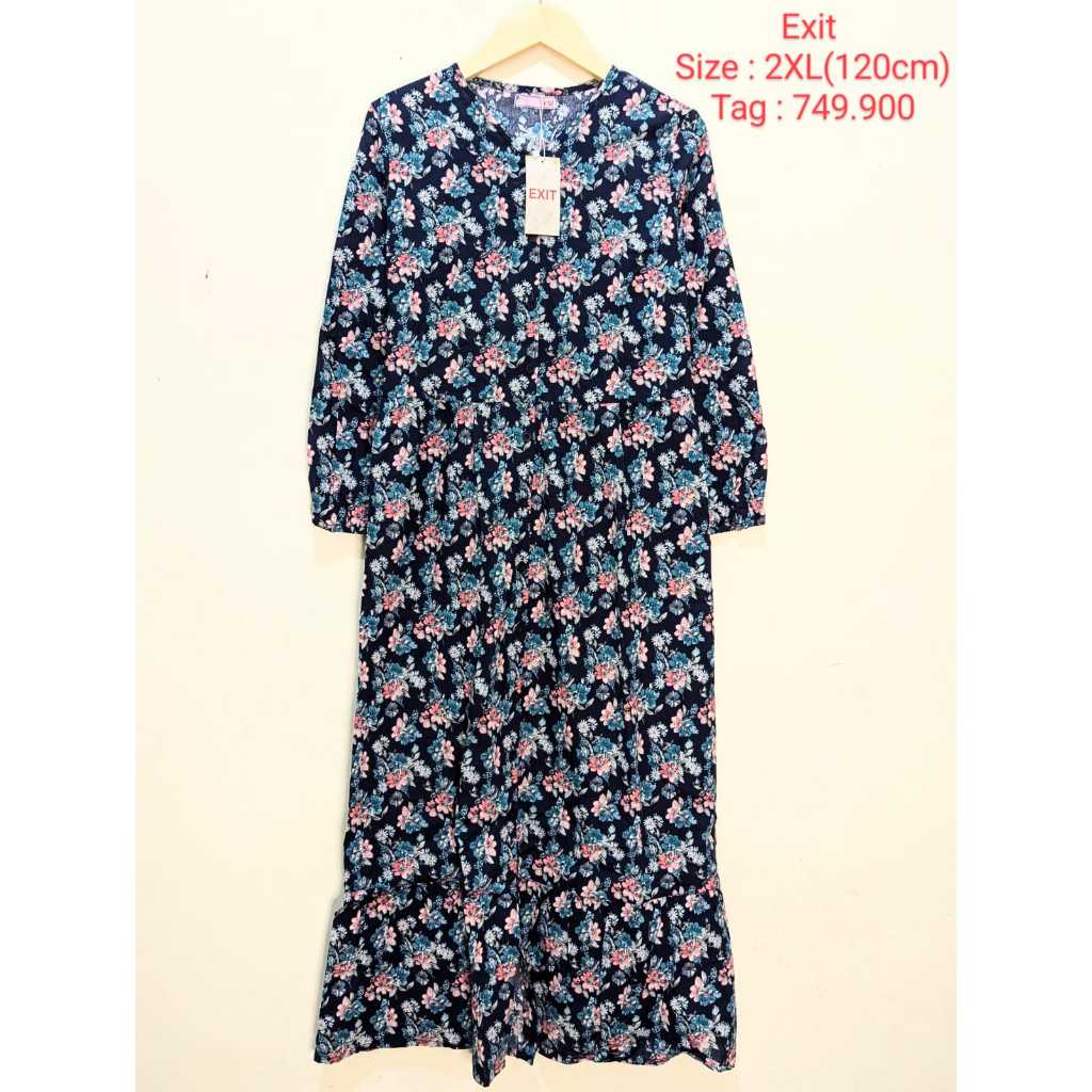 Exit Gamis Dress Muslim Pakaian Wanita Original