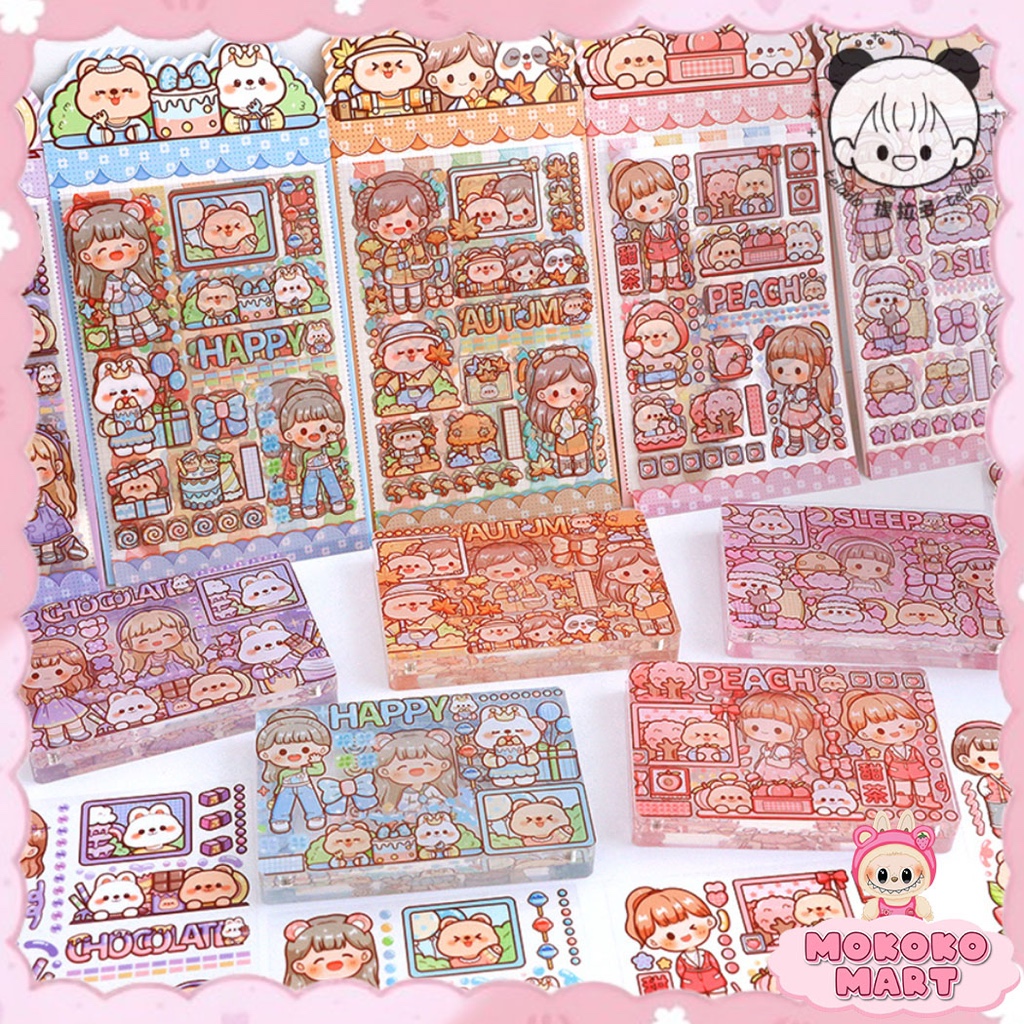 

MM Stiker Pack 5 Lembar Doudou Sauce Theme Color isi 5 Lembar Mainan Stiker Anak Mainan DIY TLD89