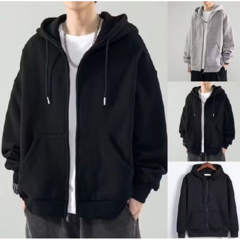 Hoodie Zipper Hoodie Zipper polos Hoodie Zipper oversize pria wanita