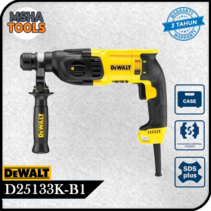 Dewalt Bor Beton Listrik / Rotary Hammer 800Watt 26MM Dewalt D25133K