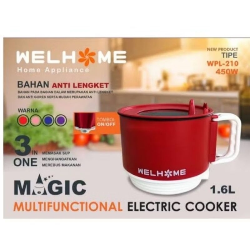 Welhome Cooking Pot WPL-210 panci listrik BATAM