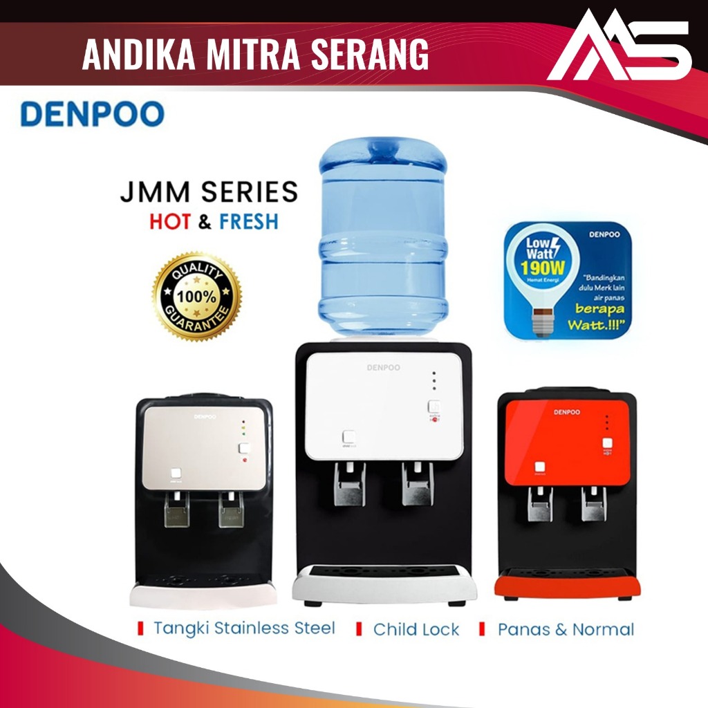 Dispenser Denpoo xavier 2, Hot & Fresh, Low Wat 190 Dispenser Low Watt