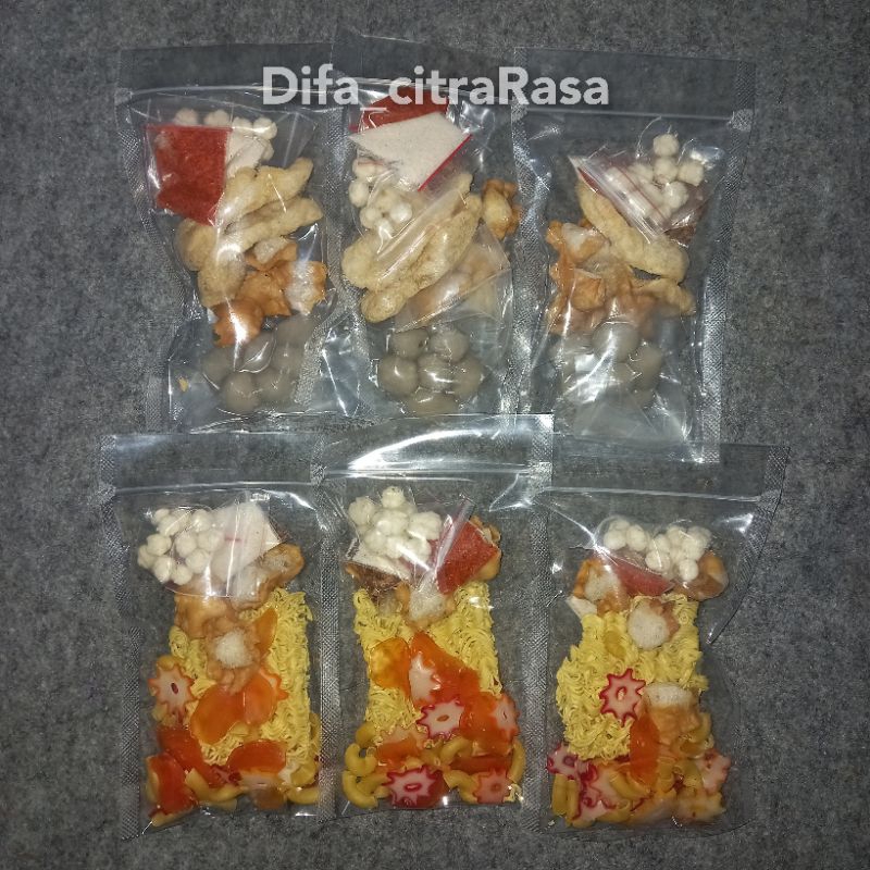 

PAKET 6pcs,3pcs baso aci 3pcs seblak mie