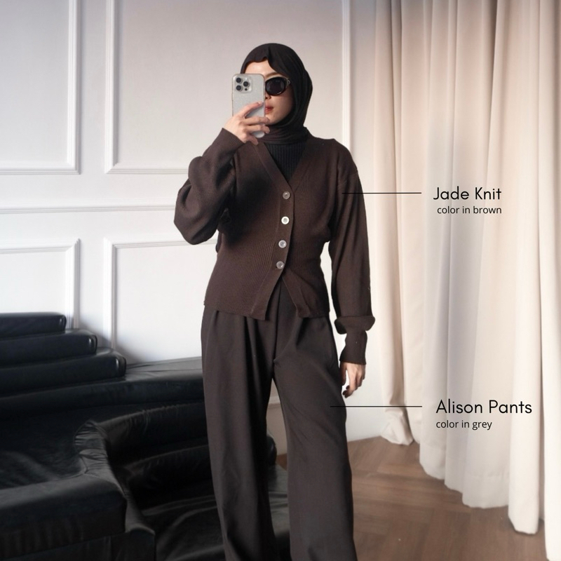 BCWEARS - JADE KNIT CARDIGAN (Cardigan Rajut Cardigan Knit Korean Knit Ecinos knit