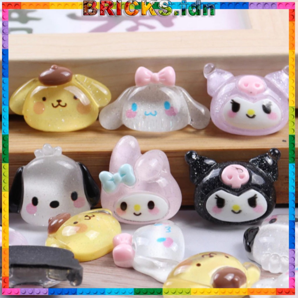 

Stiker 3D Resin Bling Sanrio Cute 3D Untuk DIY Dekor Gantungan Free Lem