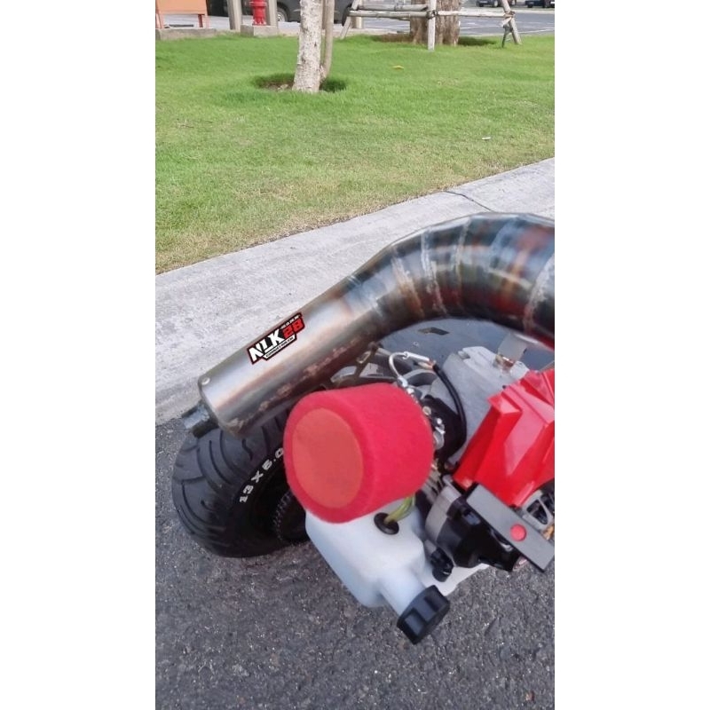 knalpot goped mini gp 50cc/x5 mesin kiri 65cc mini gp 63cc mesin kanan NLK