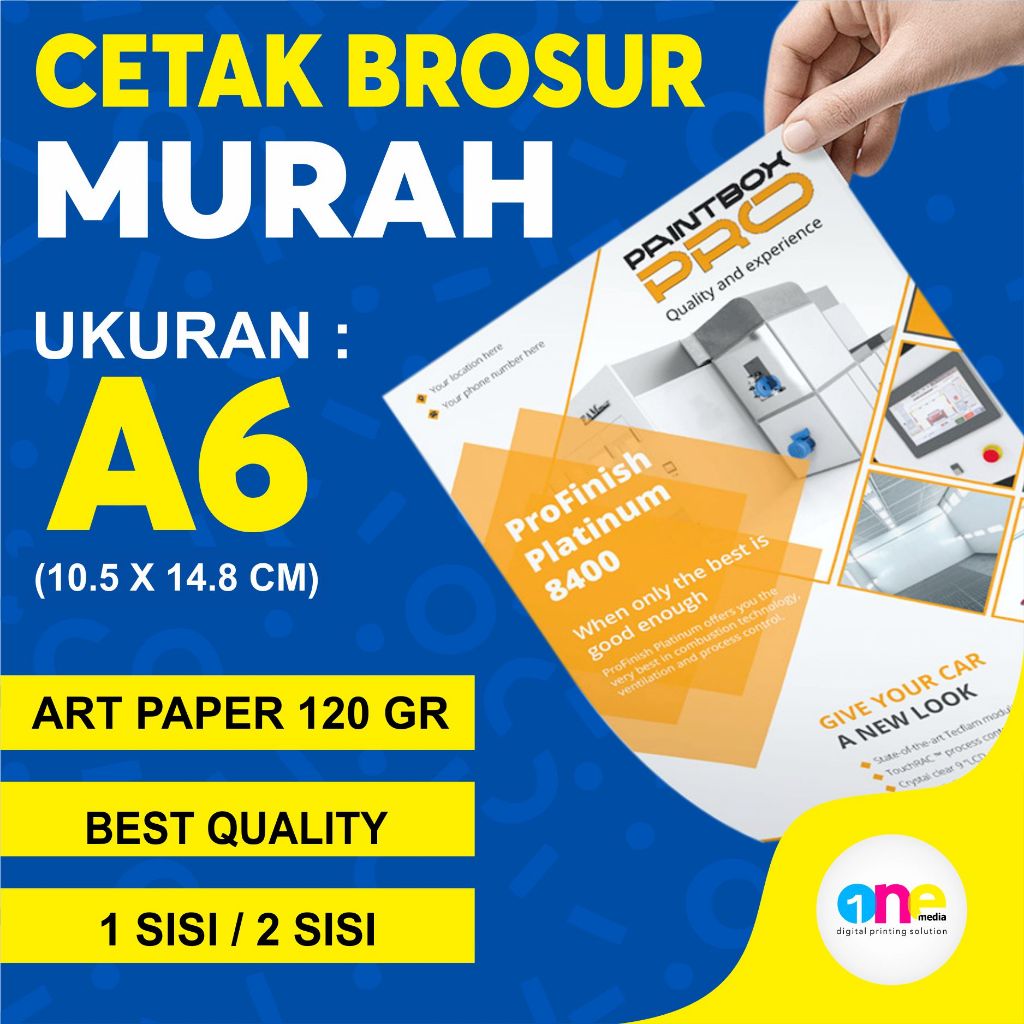 

Cetak Brosur TERMURAH A6 AP120 Fullcolor ( 1 Sisi / 2 Sisi )