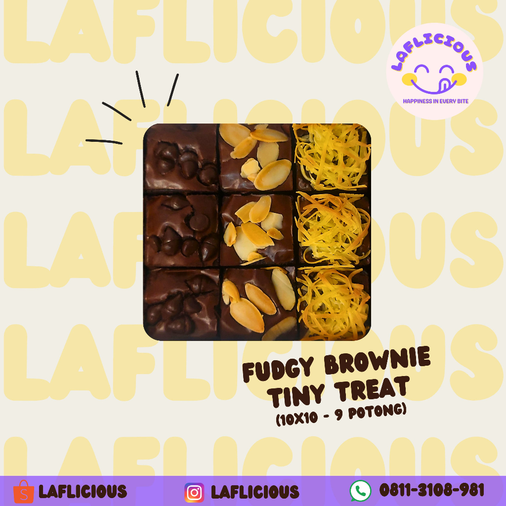 

FUDGY BROWNIES/BROWNIES PANGGANG/BROWNIES MINI/TINY TREAT BROWNIES