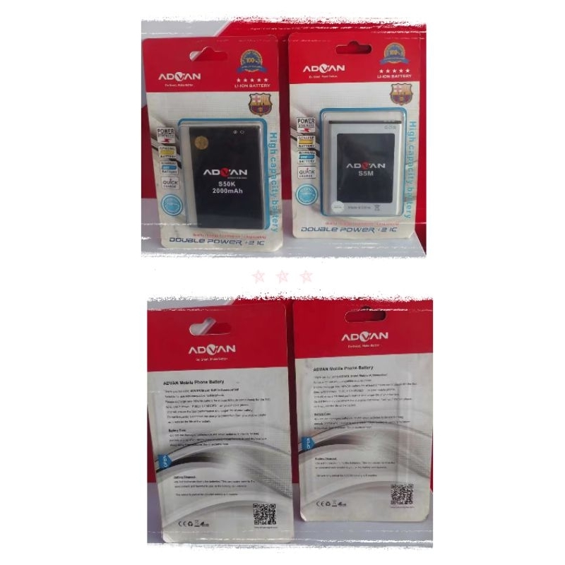 BATERAI SMARTPHONE ADVAN S50K & S5M ORI (DOUBLE POWER)