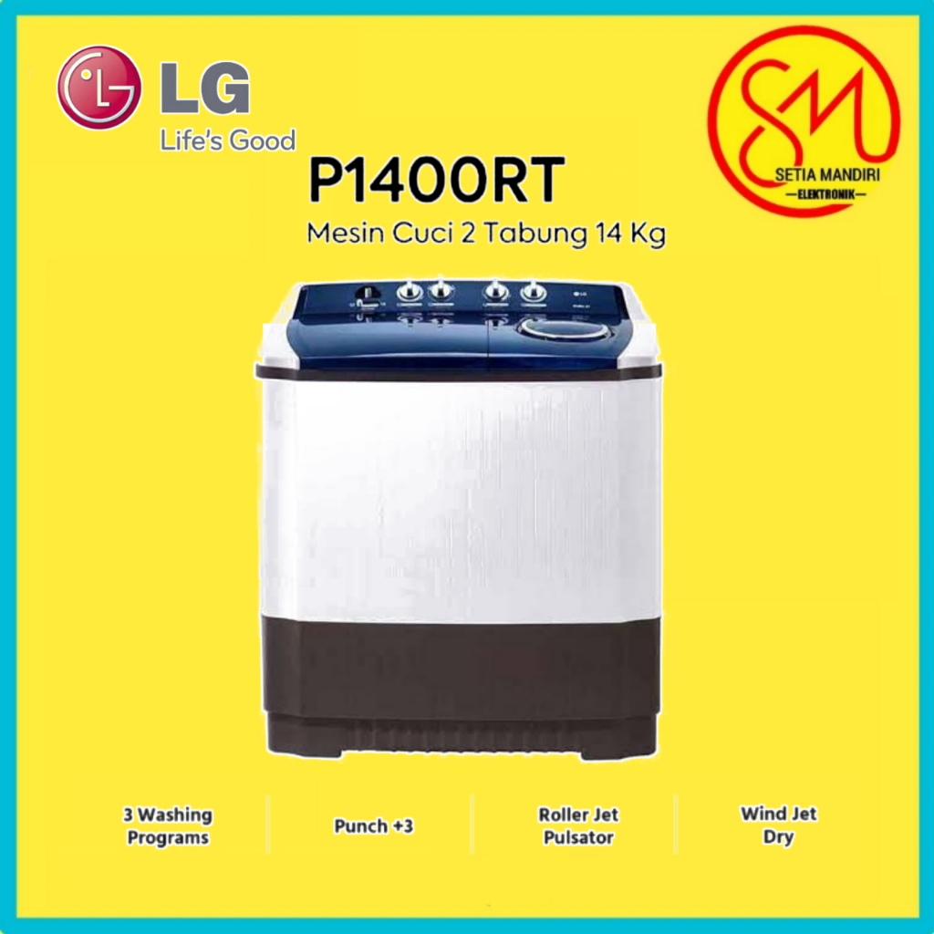 MESIN CUCI 2 TABUNG LG P1400RT 14kg P 1400 RT