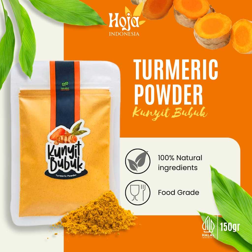

TURMERIC POWDER | BUBUK KUNYIT 150 GRAM | KUNIR BUBUK | KUNYIT BUBUK ASLI 100% | KUNYIT PREMIUM
