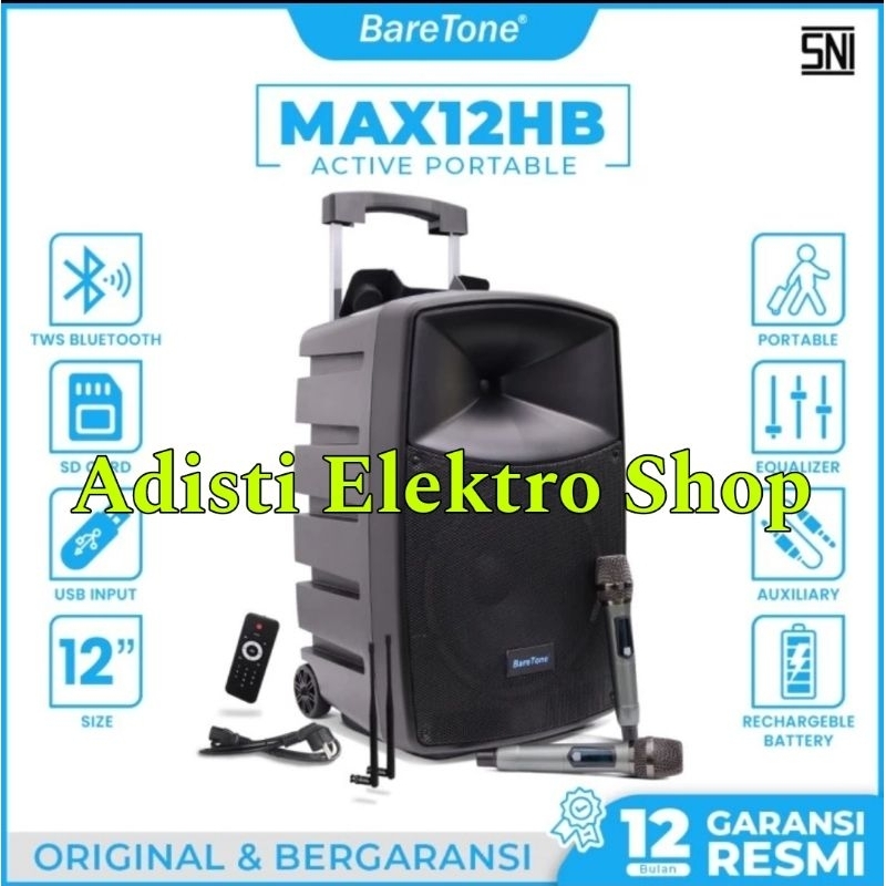 Speaker Portable Meeting BARETONE 12 INCH MAX-12HB speaker portabel baretone 12inch max12hb