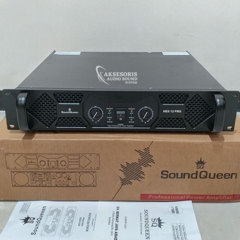 Power Soundqueen HDX 12 Pro 2x1000 Watt Class H Original Produk Kualitas bagus