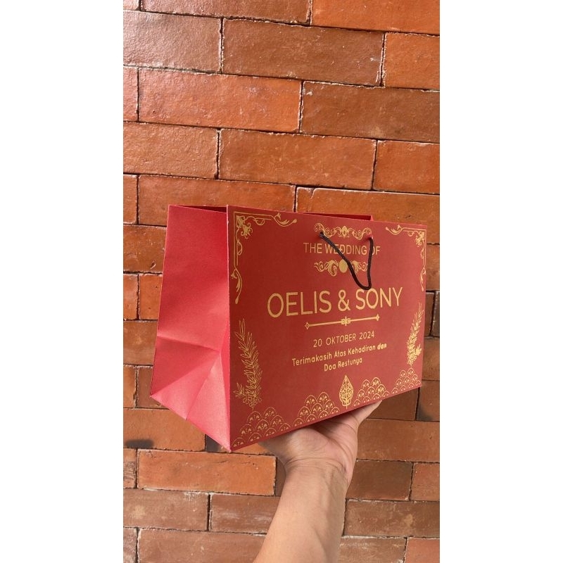 

Paperbag maron free desain 30x15x20