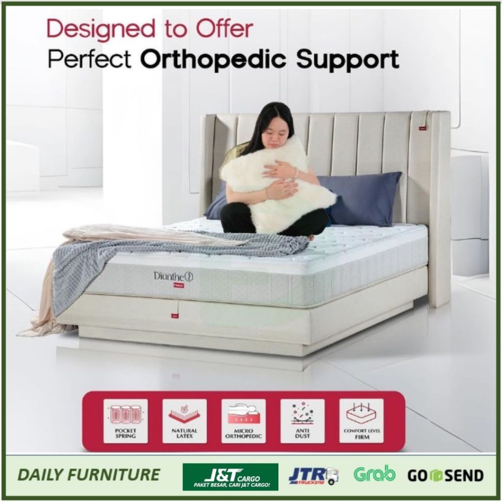 Springbed Helux Dianthe / Matras Kasur Hybrid Orthopedic Tulang Belakang Berkualitas Keras