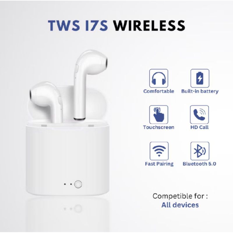 HANDSFREE BLUETOOTH I7S TWS WIRELESS HEADSET i7S SPORT TRUE EARPHONE I7S TWS