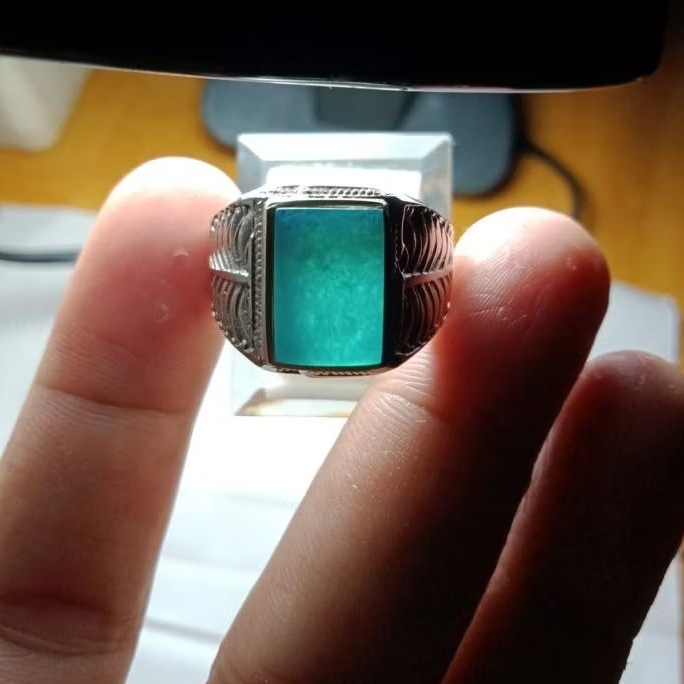Batu Cincin Akik Bacan Doko Mejiko Kotak Satu Warna Elegan