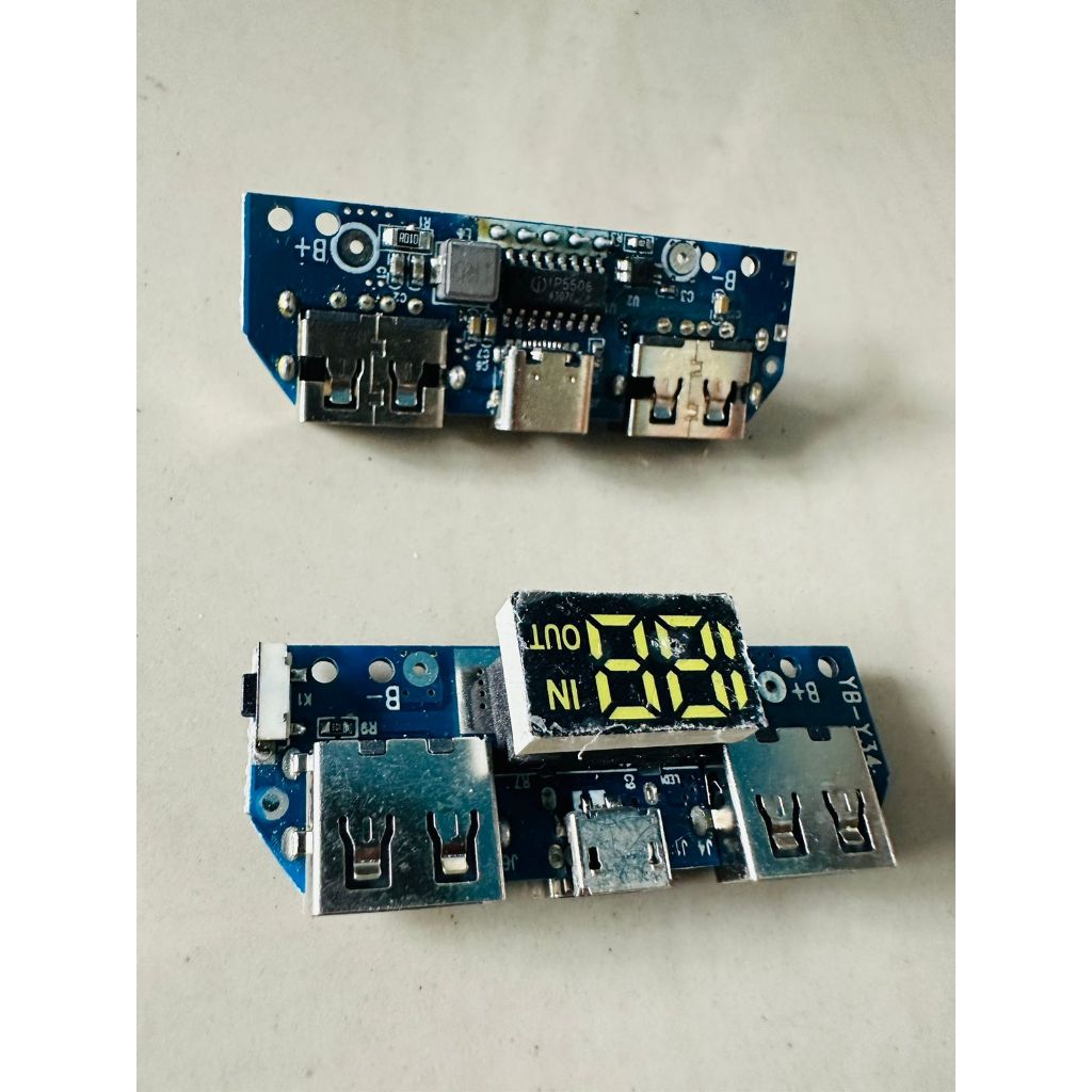 MODUL MODULE PB POWERBANK POWER BANK DIY 2 PORT 5V 2.1A DENGAL LCD TYPE C / MODUL CAS CHARGER POWERB