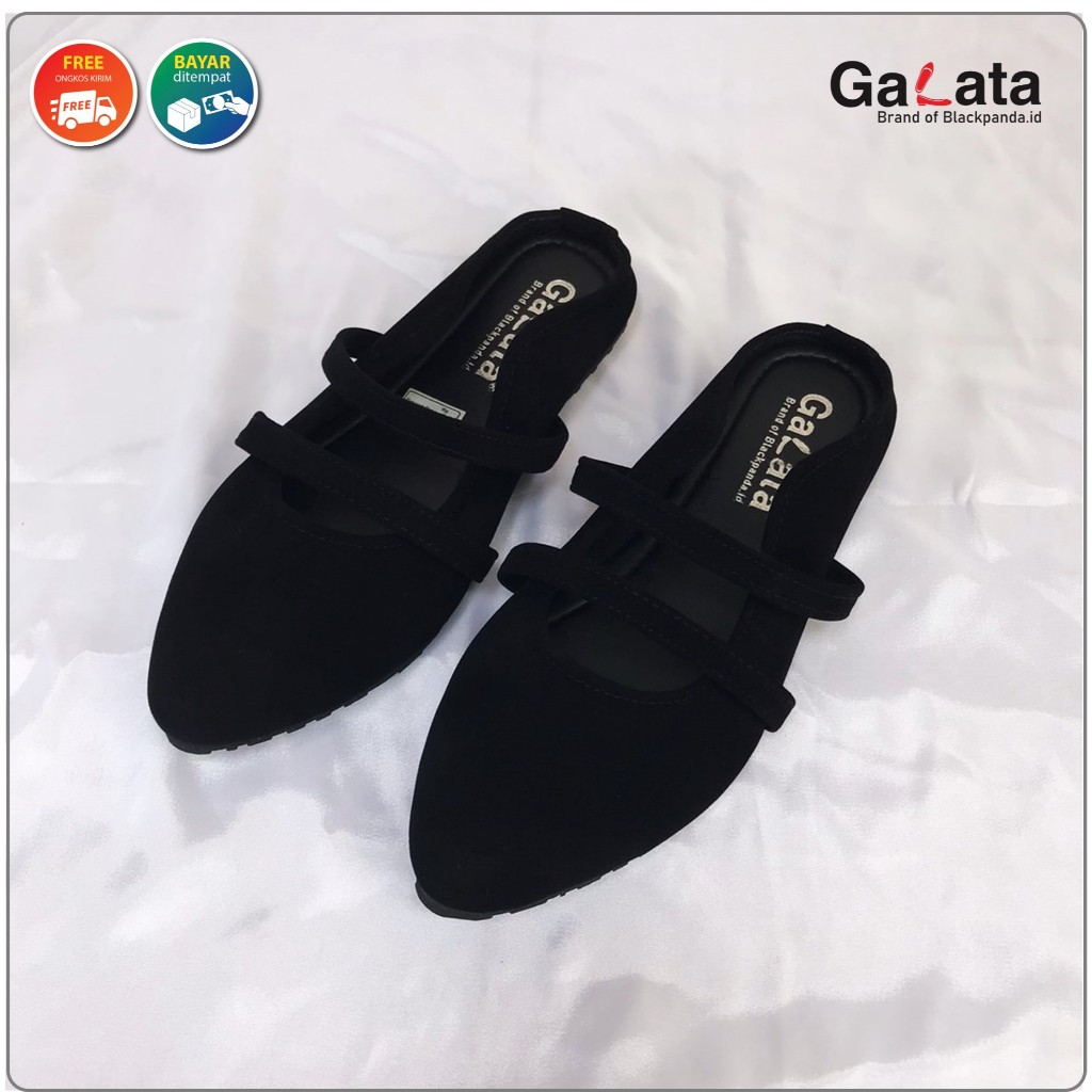 Sepatu Black Panda / Sepatu Wanita / Flatshoes Wanita / Black Panda Moru