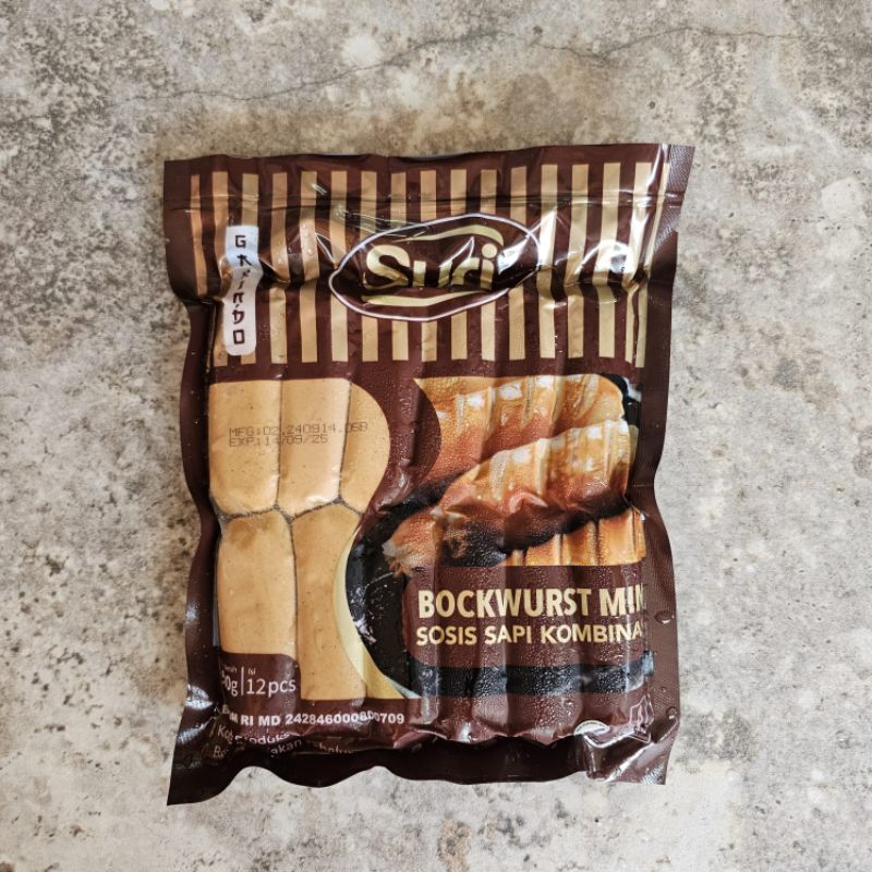 

SURI BEEF BOCKWURST MINI 12s 500gr