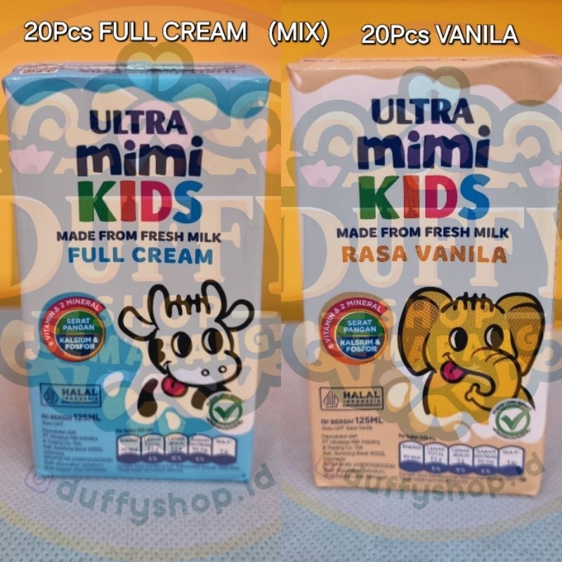 

SUSU ULTRA MIMI KIDS RASA FULL CREAM MIX VANILA 1 KARTON @125ML (40PCS) BABY SHARK SERIES