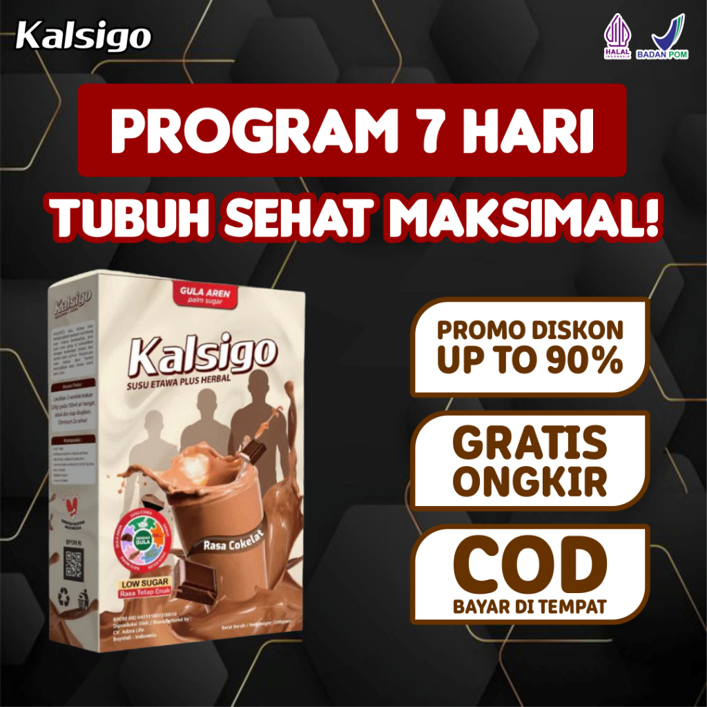 

Kalsigo Susu Etawa Peninggi & Penggemuk Badan, BPOM, Halal, Diskon!