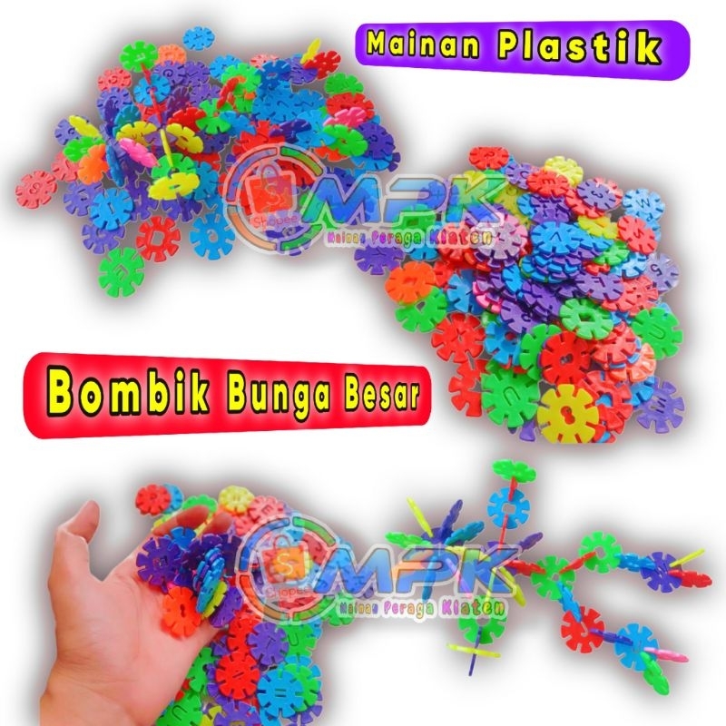 MAINAN EDUKASI BOMBIK BUNGA BOMBIK BESAR BOMBIK TAZOS BOMBIK TASOS KEMASAN 1KG