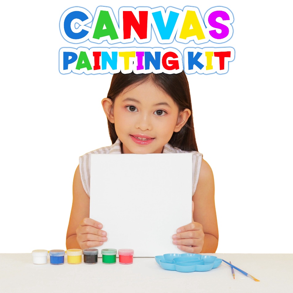 

Paling Unik Kanvas Lukis Anak Paket Lengkap Set Melukis Canvas Cat Akrilik Palet Kuas Painting Kit Box