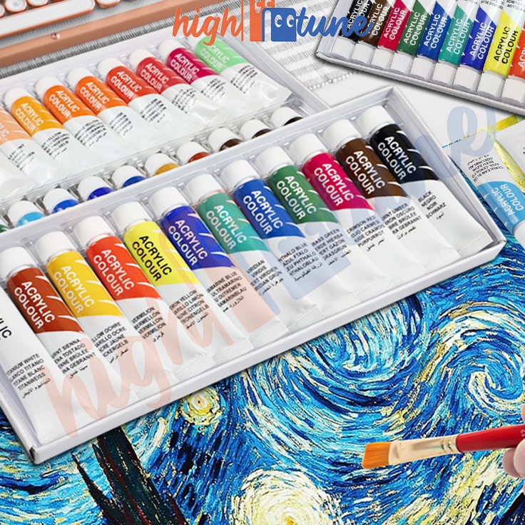 

Pasti Sampai Hightune Cat Akrilik Set 1224 Warna 1ml Acrylic Paint Color Set Painting Lukis Kanvas