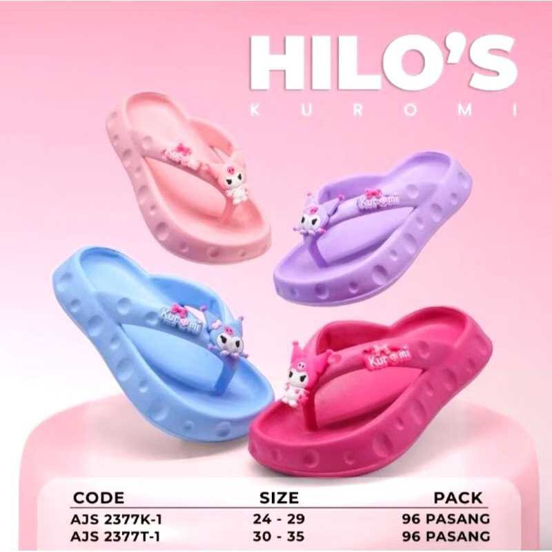 SANDAL ANAK KUROMI / SANDAL JAPIT KUROMI /SANDAL HILOS KUROMI SIZE 24-35