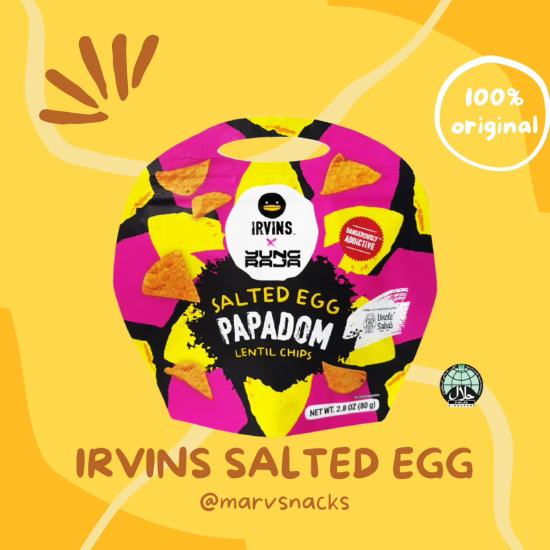 

IRVINS x YUNG RAJA Salted Egg Papadom (80 grams)