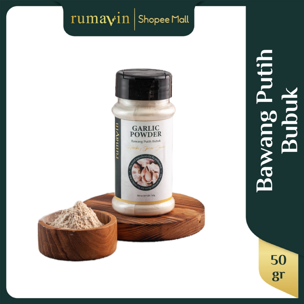 

Rumavin - Premium Rempah Garlic Powder / Bawang Putih Bubuk Botol 50gr