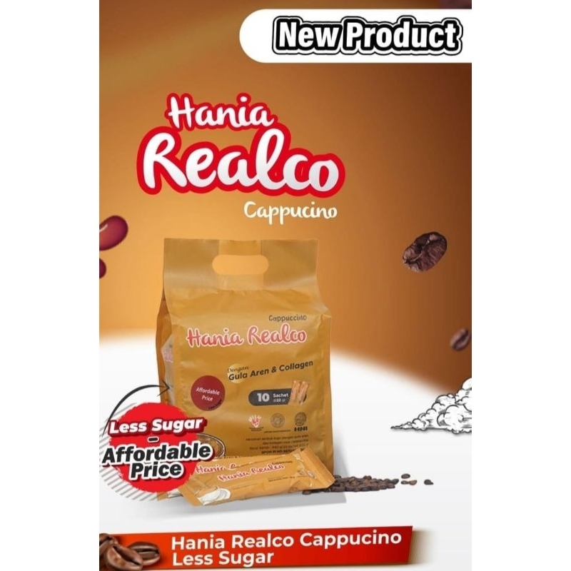 

Baru Hania Realco Cappucino Less Sugar Minuman serbuk kopi dengan gula aren dan kolagen. Terlaris Termurah