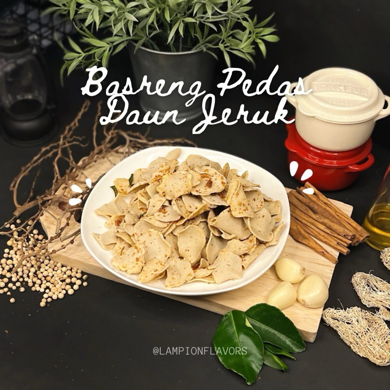 

Basreng Premium Pedas Daun Jeruk - Lampion Flavors