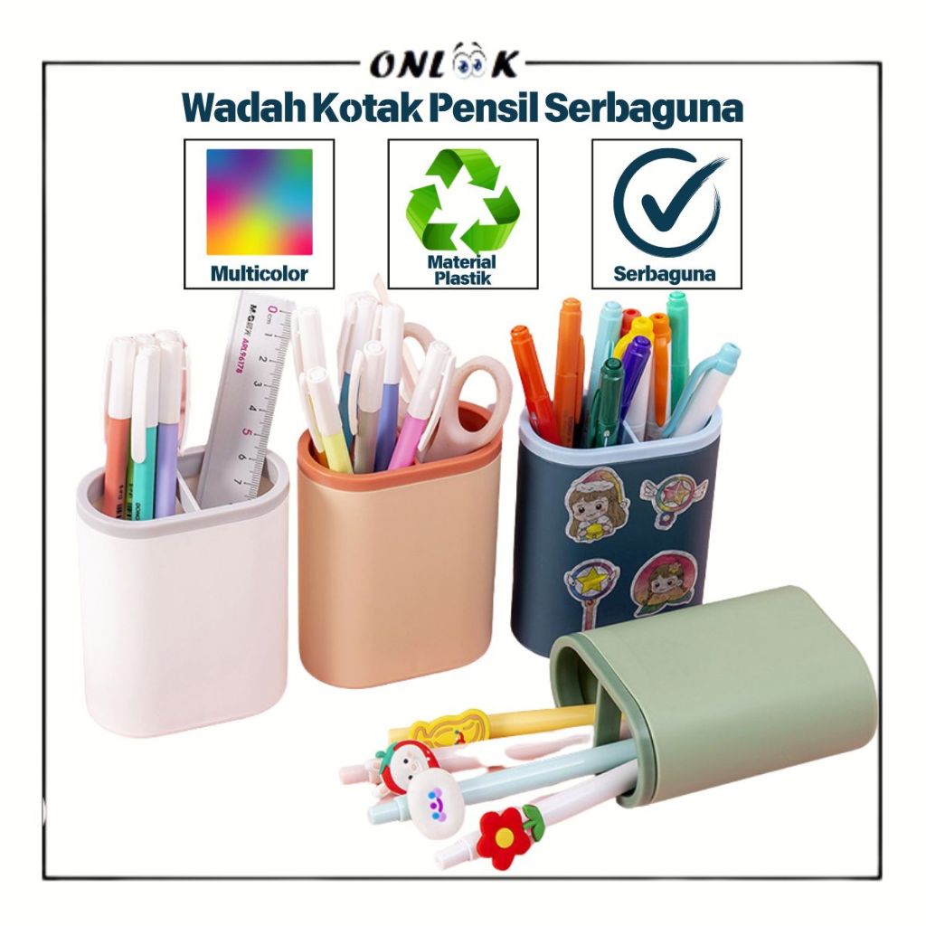 

Kotak Tempat Penyimpanan Alat Tulis Sekolah Kantor Hiasan Meja Serbaguna / ️Tempat Pensil Dan Pulpen