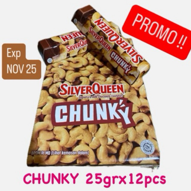 

SILVERQUEEN CHUNKY CASHEW 25gr x 12pcs MURAH OBRAL