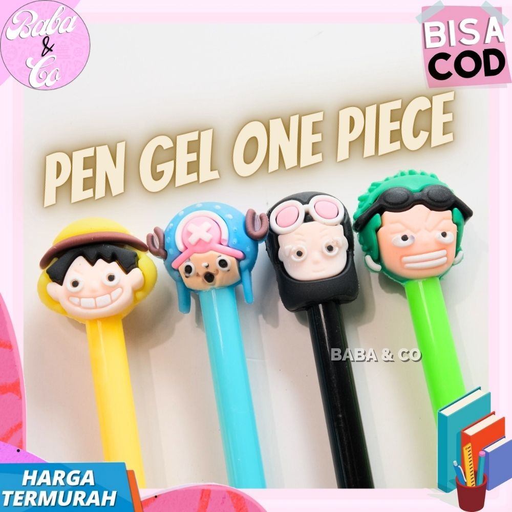 

PEN LUCU PULPEN GEL ONE PIECE UNIK MURAH PEN GEL ONE PIECE LUFFY ZORO NICO ROBIN TONY LUCU UNIK MURAH COD