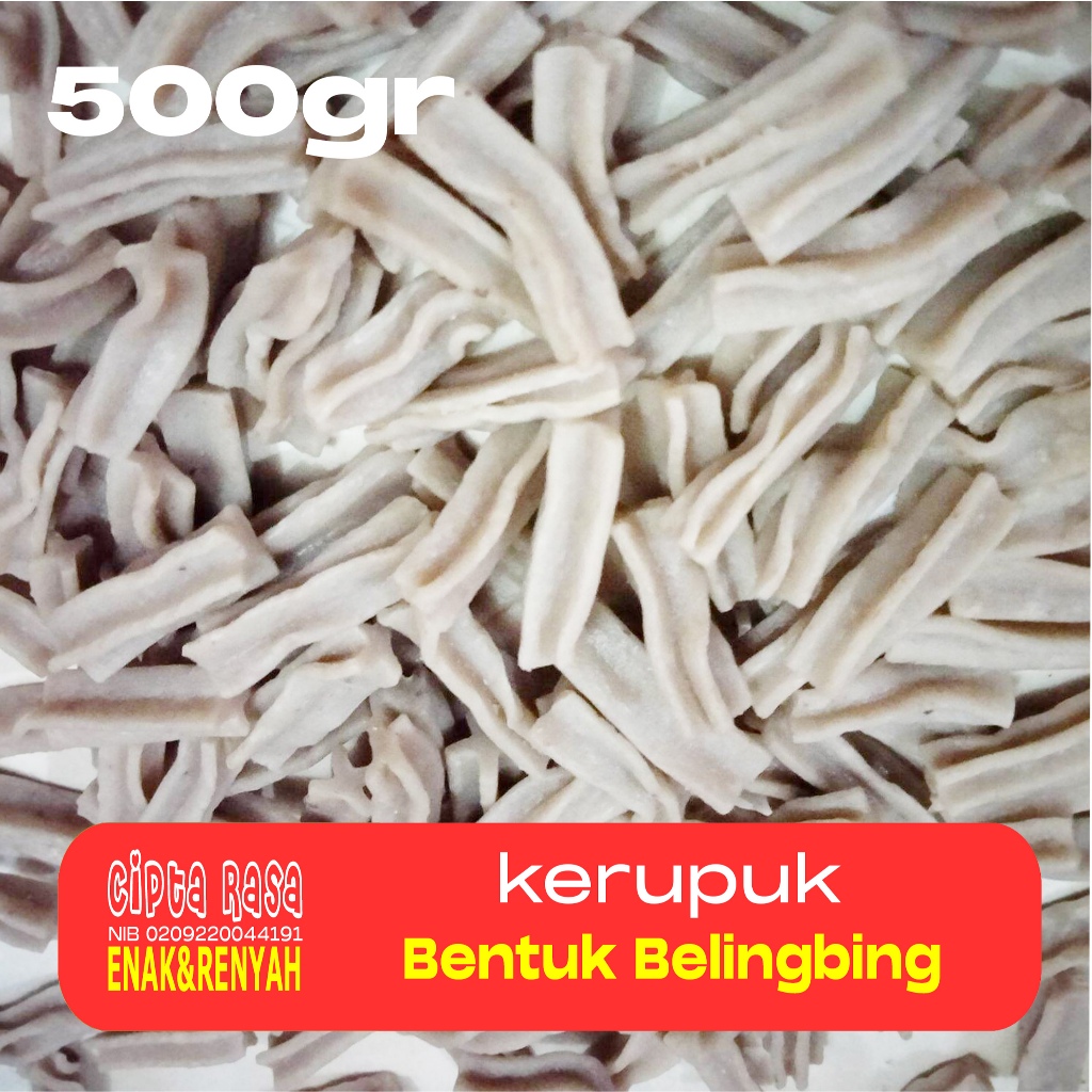 

KRUPUK / KERUPUK MENTAH / KERUPUK SEBLAK BELIMBING PUTIH 500GR