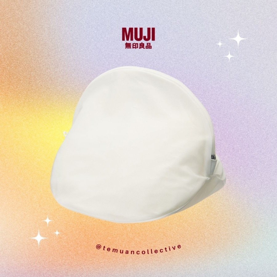 MUJI Polyester Reversible Cushion Mesh Laundry Net / Travel Delicate Fabric Clothing Washing Bag Jap