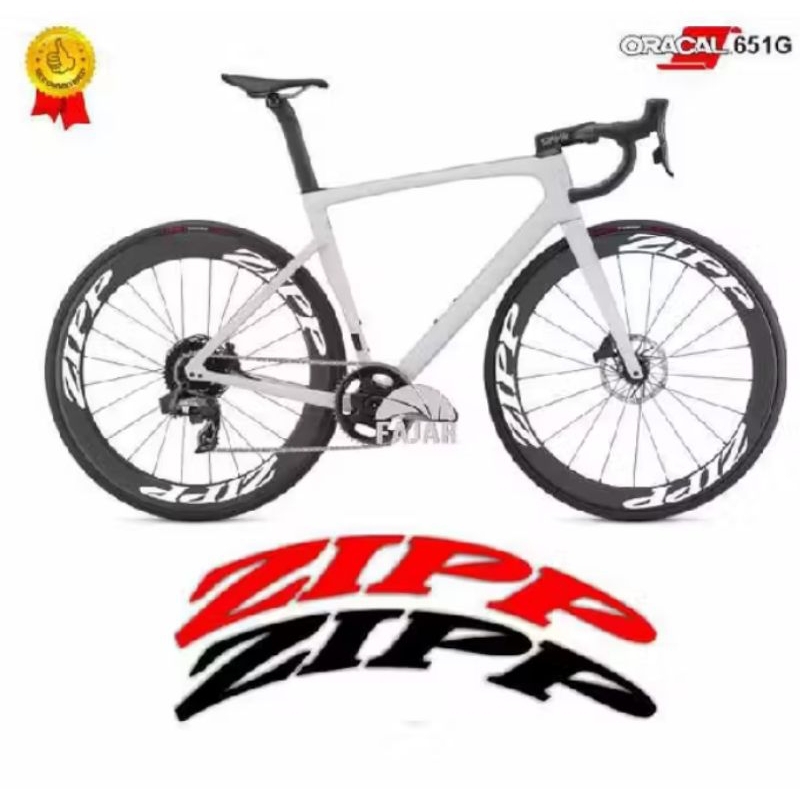 Cutting Stiker Zipp Rims Sepeda Fixie 29 Inchi