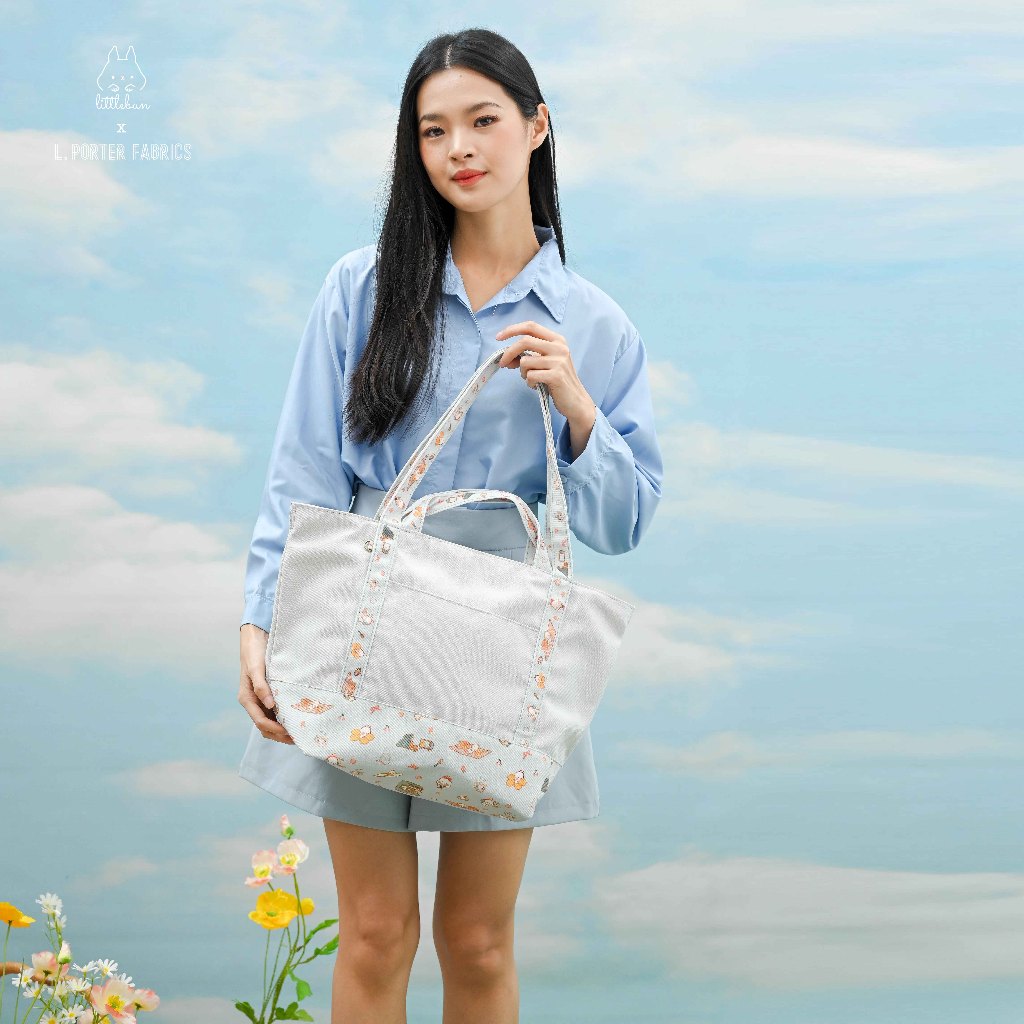 Littlebun X L.Porter Fabrics Daily Tote Bag / Tas Lucu / Totebag wanita / tote bag aesthetic