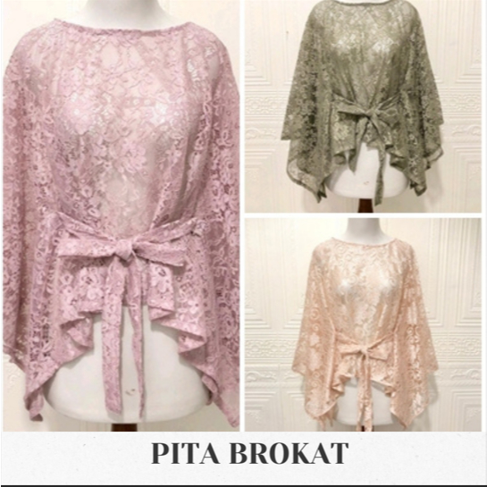 ATASAN KEBAYA pita brokat CAPE BRUKAT Brokat Kerut Promo Cardigan Remaja Kondangan OUTER PITA JELITA