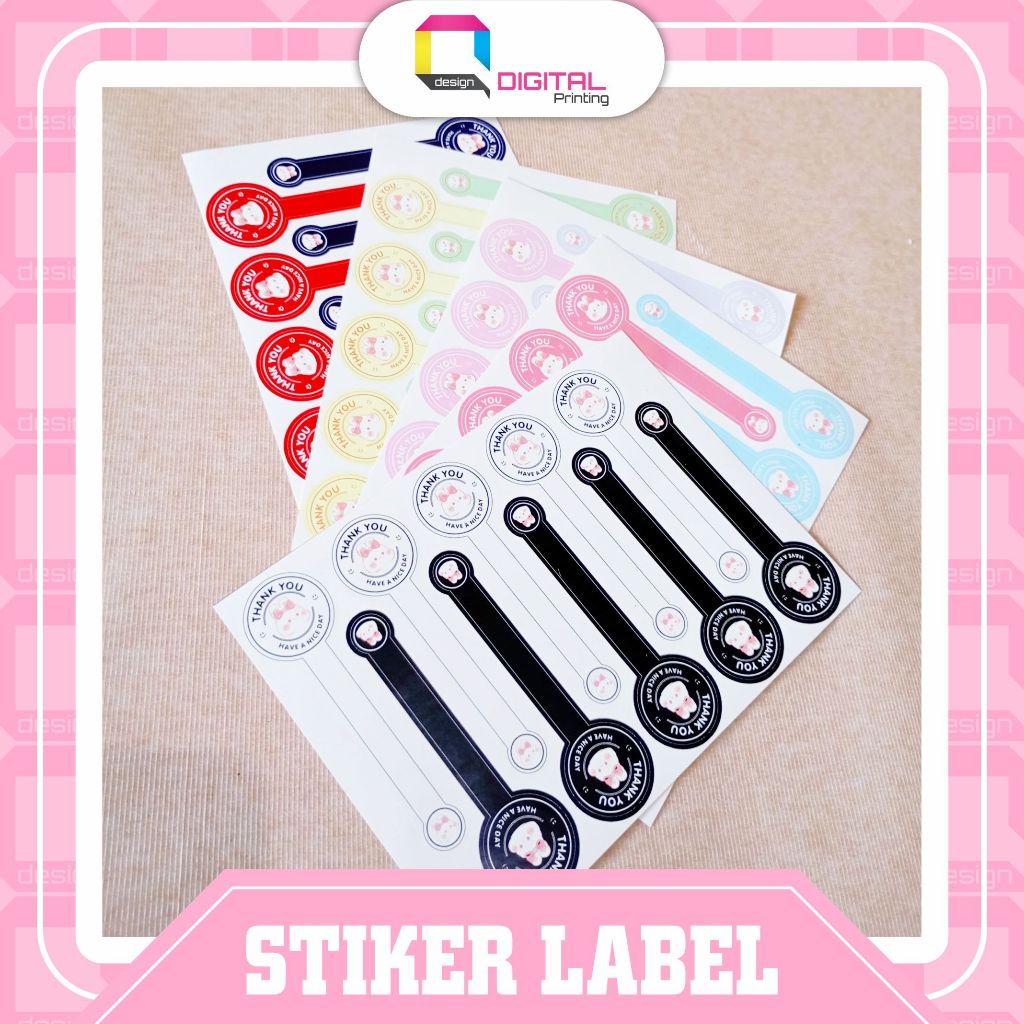 

50 PCS STIKER LABEL THANK YOU HAVE A NICE DAY/ STIKER THANK YOU/ CUTE LABEL