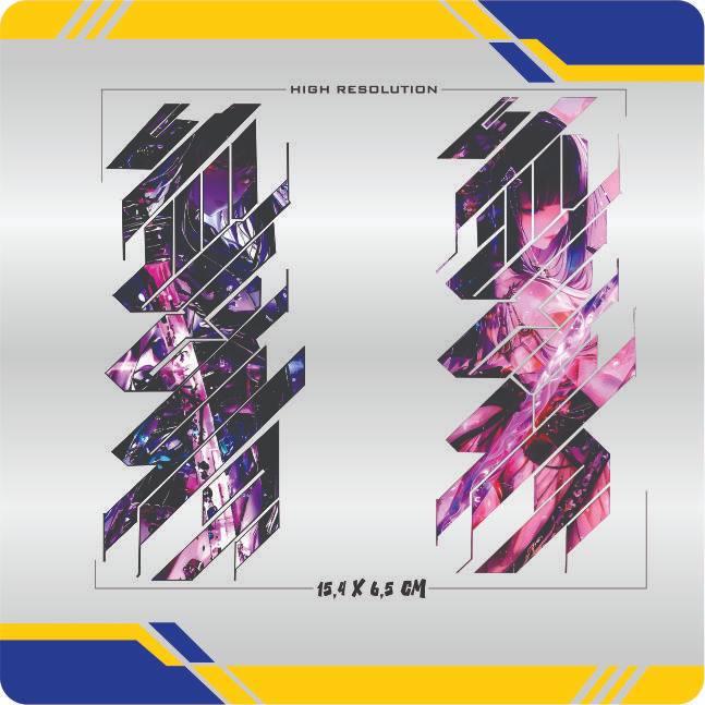 STIKER ANIME UNIVERSAL KARAKTER ANIME UNTUK  POWER BANK LAPTOP PC MOTOR MOBIL DLL. BISA CUSTOM